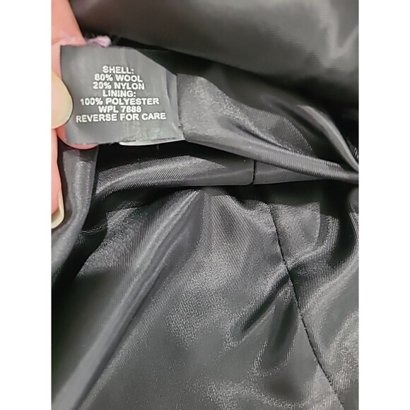 Anne Klein Knee Length Charcoal Gray Wool Winter Overcoat Size S - Picture 7 of 7